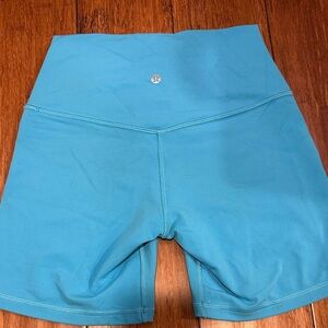 Lululemon Align HR Short 6" Color Kayak Blue - gently used size 6